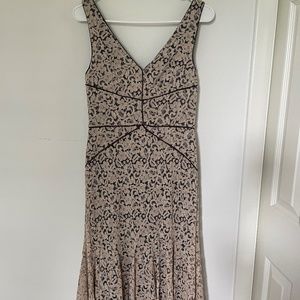 Vera Wang Beige Lace Gown